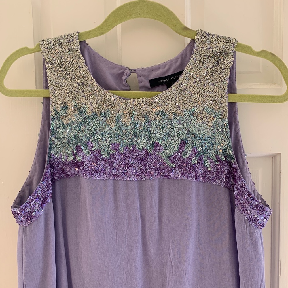 French Connection Purple Opal Ombré Sequin Dress